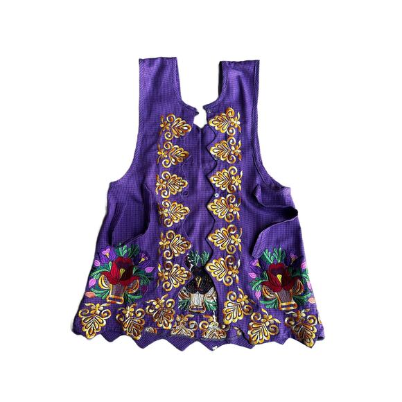 Mexican Folkloric apron embroidered  one of a kind mexico todo corazon - Picture 5 of 13